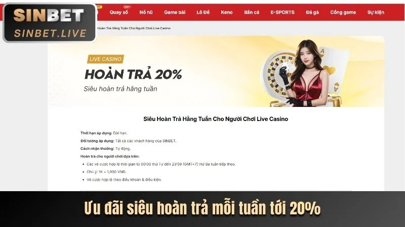 Thưởng nạp lại và sự kiện đặc biệt vin7772