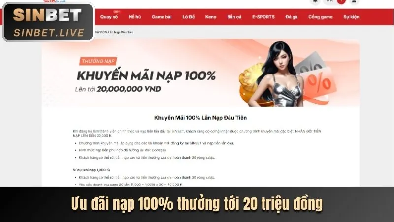 Tiền thưởng chào mừng tại vin7772